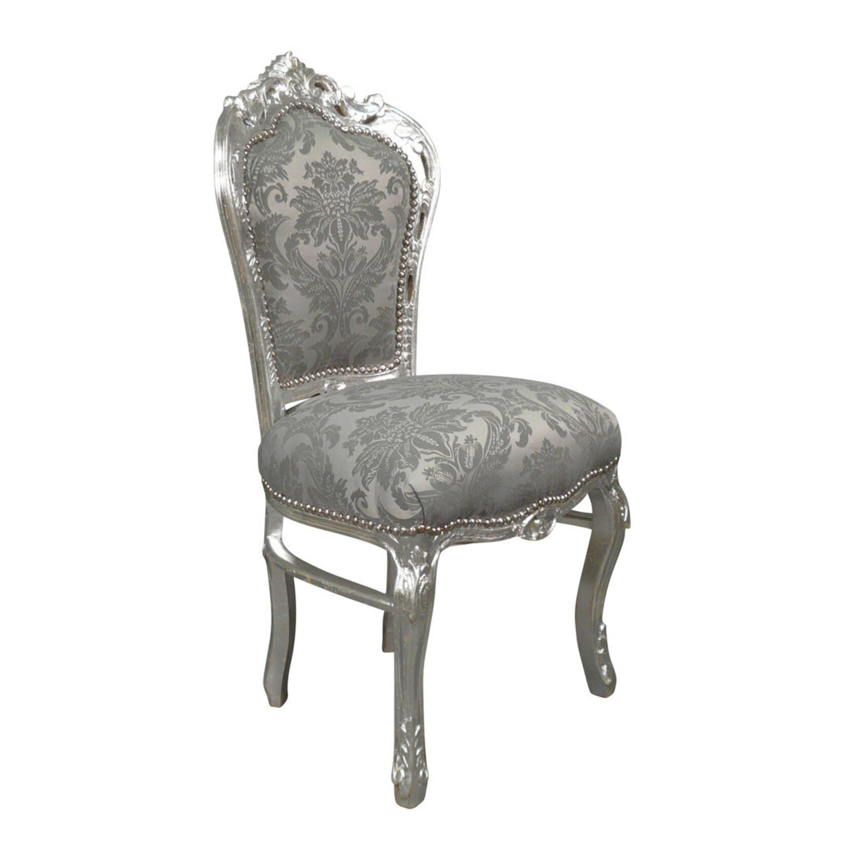 LC Baroque dining room chair gray flower