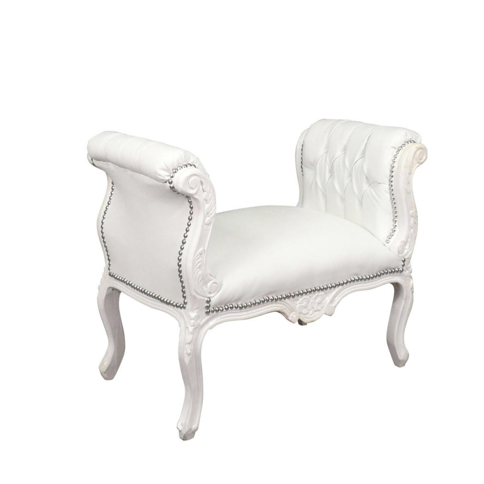 LC Banc baroque cleo blanc ciel blanc