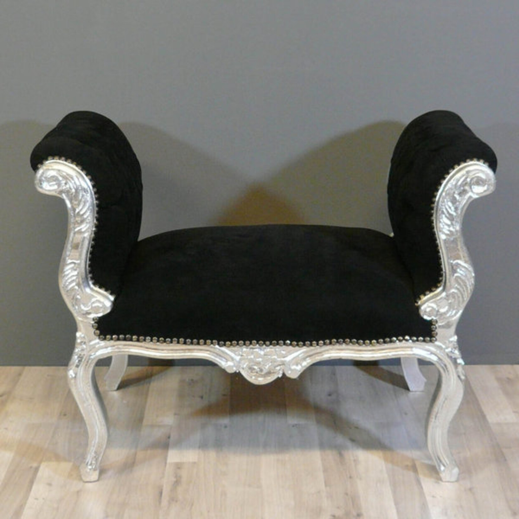 LC Banc baroque cleo argent noir