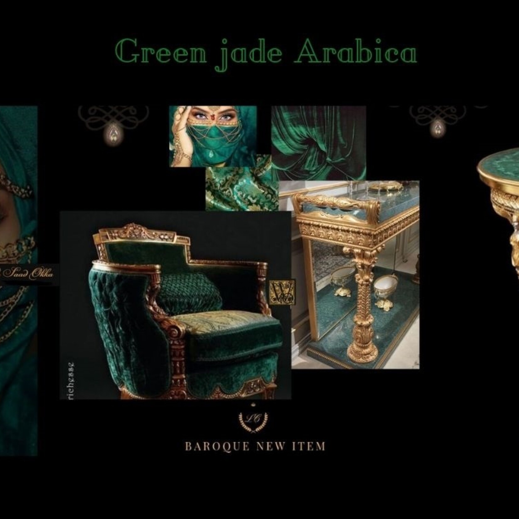 Wafaa Okka  Armchair Arabica green jade
