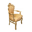 Royal Decoration   Baroque armchair Milano gold flower