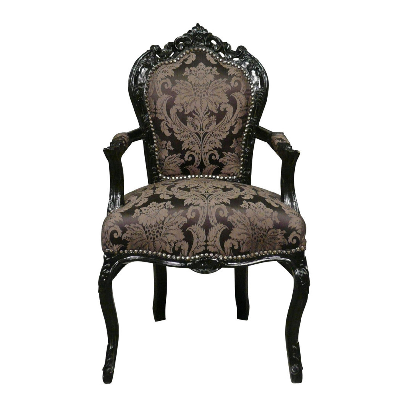 Royal Decoration   Fauteuil baroque Milano fleur d'or