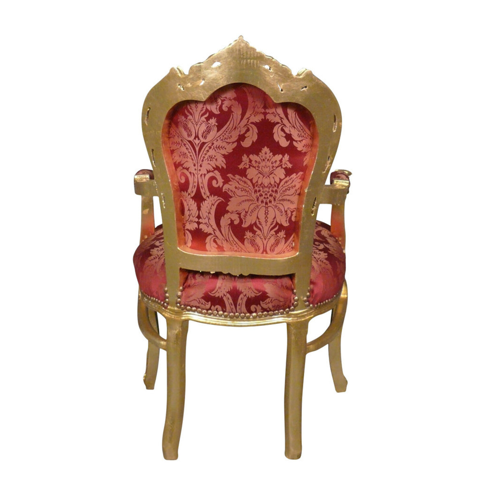 Royal Decoration   Fauteuil baroque Milano fleur d'or