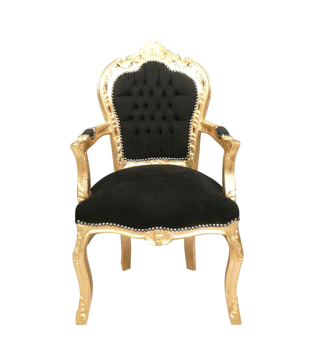 Fauteuil baroque Milano fleur d'or Le Chique Wonen