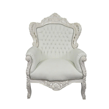 Royal Decoration Fauteuil baroque Romantica blanc