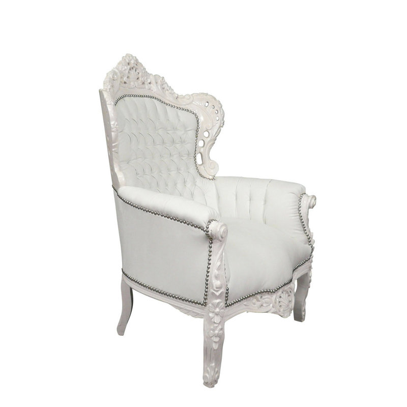 Royal Decoration   Barok fauteuil Romantica  wit sky