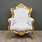 LC Barok fauteuil Romantica goud wit sky