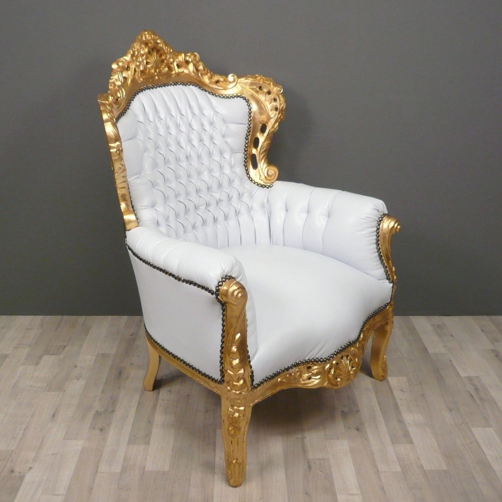 LC Baroque armchair Romantica gold white sky