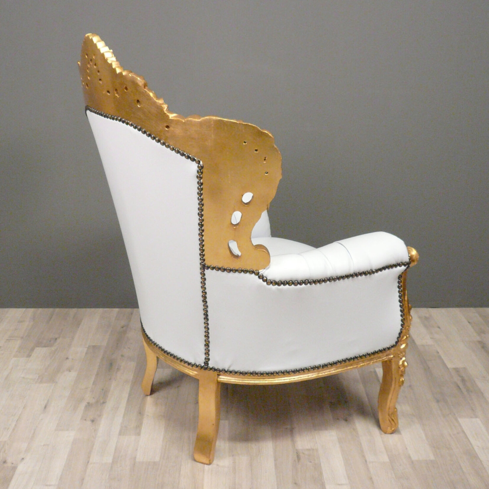 LC Baroque armchair Romantica gold white sky