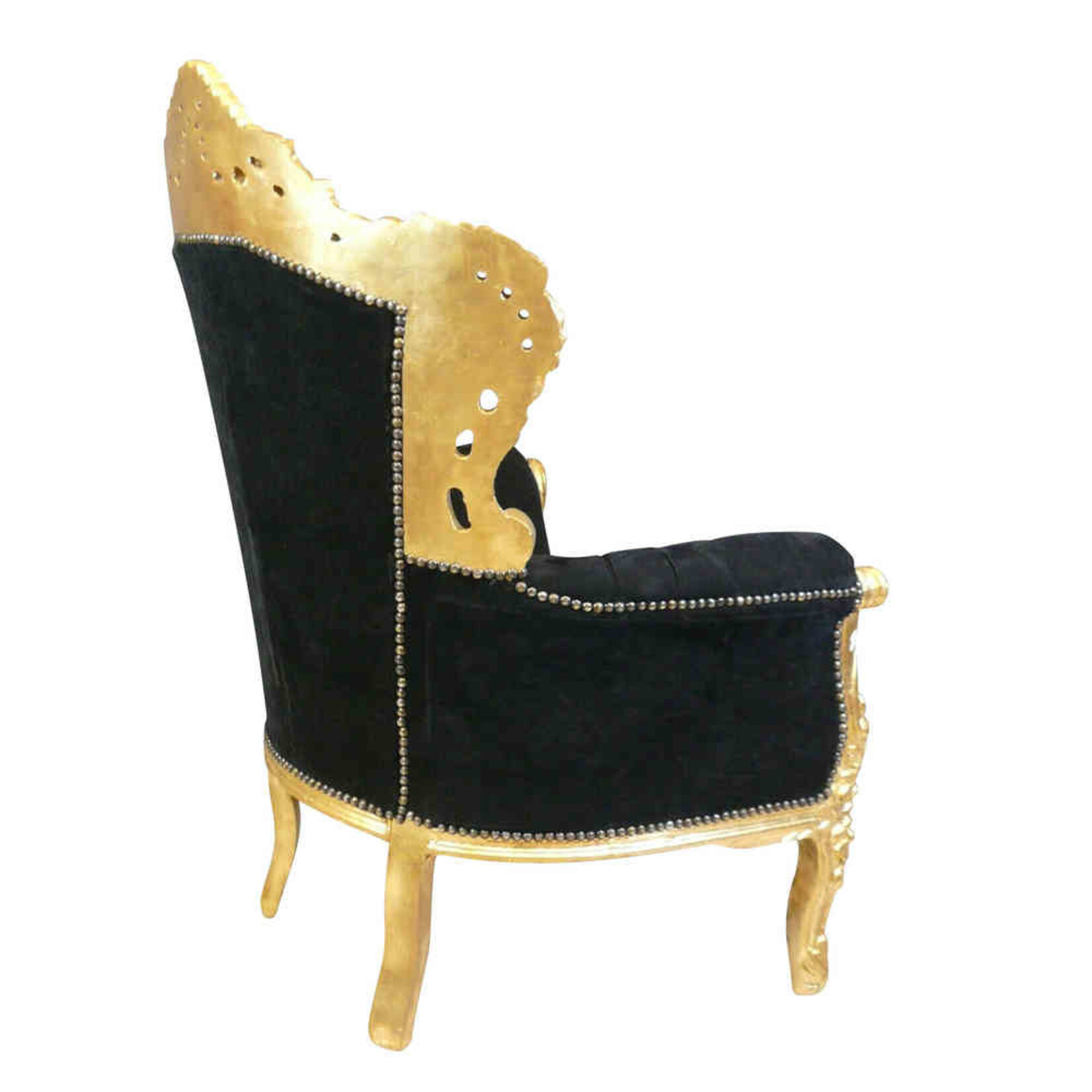 Royal Decoration   Barok fauteuil zwart goud