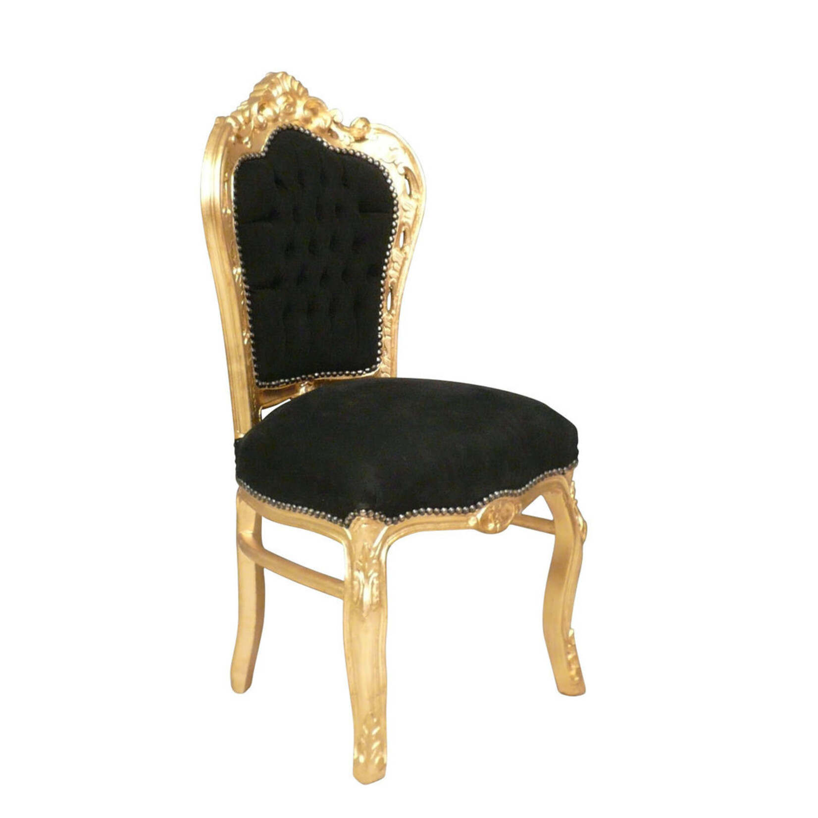 LC Baroque dining room chair gold zwart