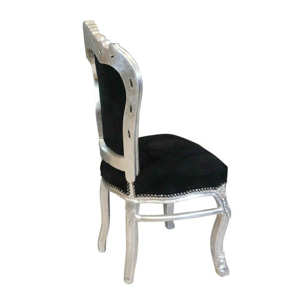 Royal Decoration   Dining room chair zilver black