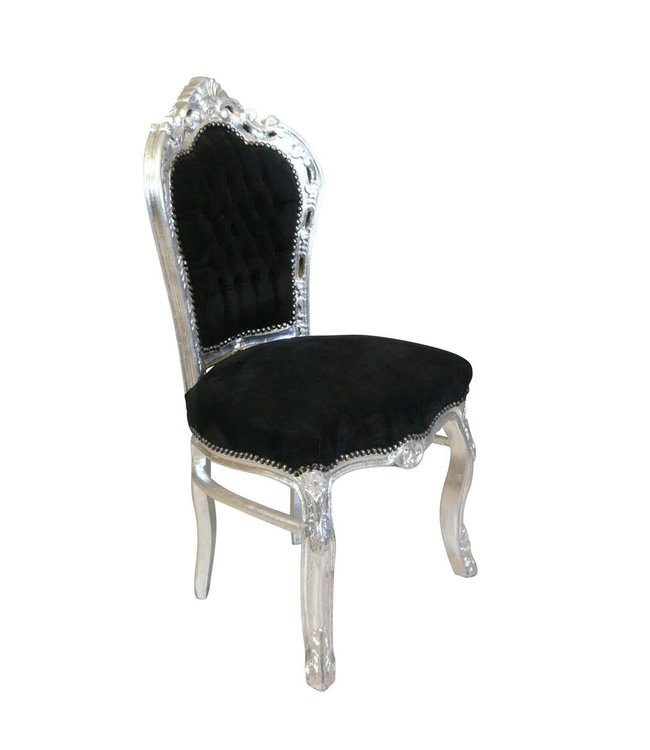 Royal Decoration   Chaise de salle à manger baroque or blanc ciel