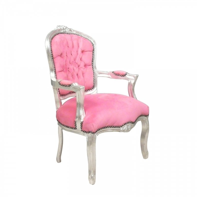 LC Chaise baroque dame rose moderne