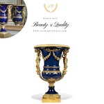 Vase baroque roma bleu cobalt
