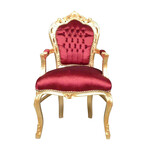LC Baroque armchair gold red