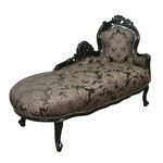 LC Chaise longue baroque rouge noir