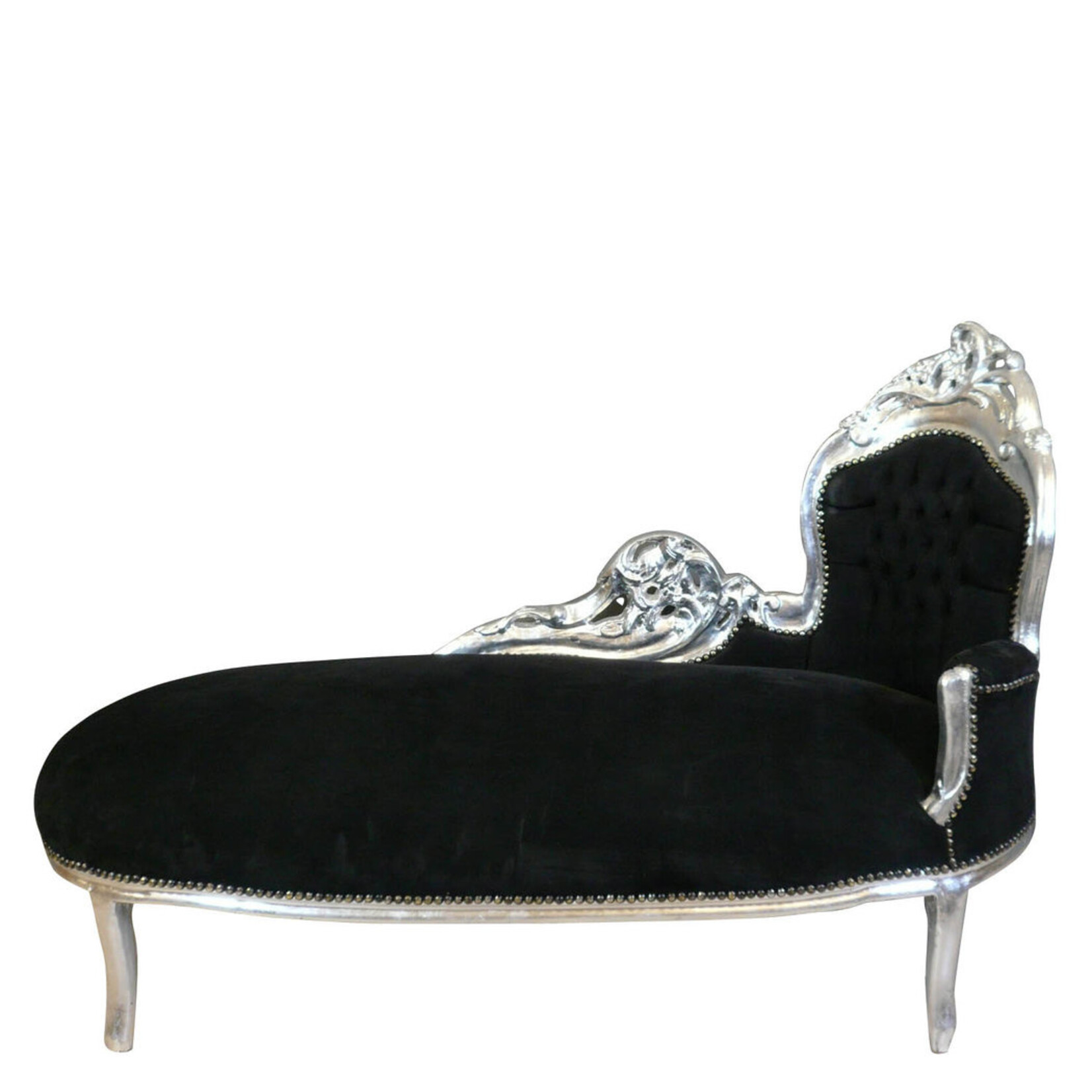 LC BAROQUE CHAISE LOUNGE ARGENT NOIR