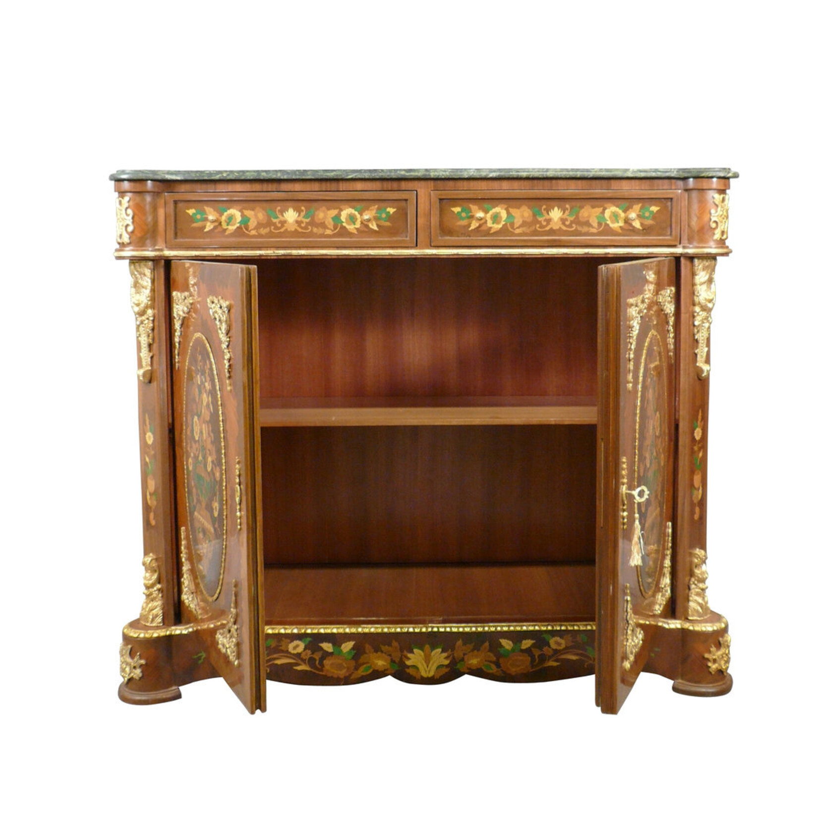 LC Buffet amadeus avec dessus en marbre vert