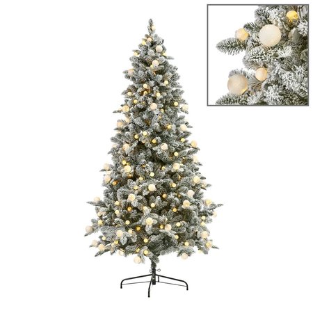 Good Will 280 LED L.BULB FLOCK PINE TREE WH 210CM 1276TPS