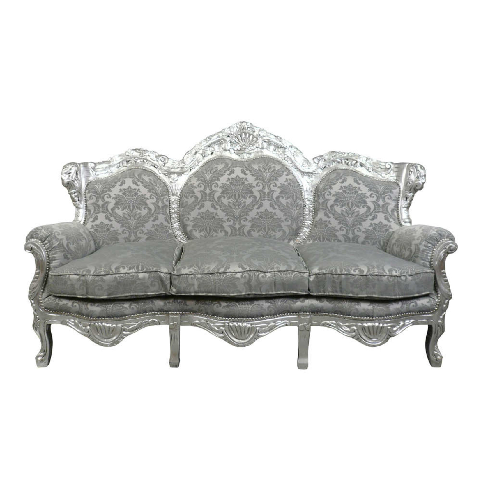 LC Baroque sofa Italia Venice silver gray