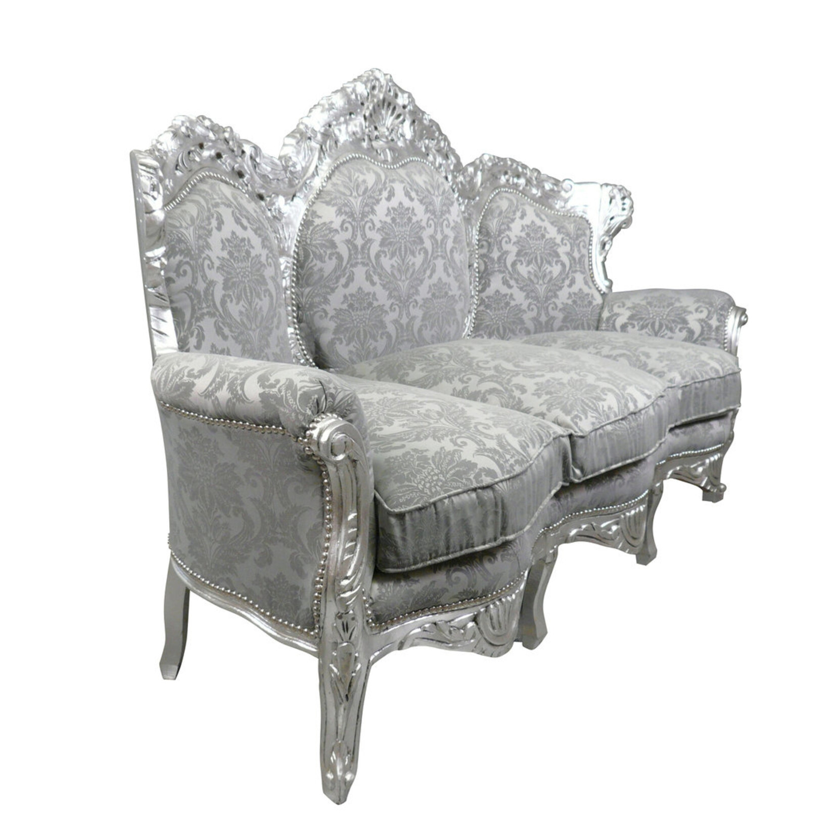 LC Baroque sofa Italia Venice silver gray