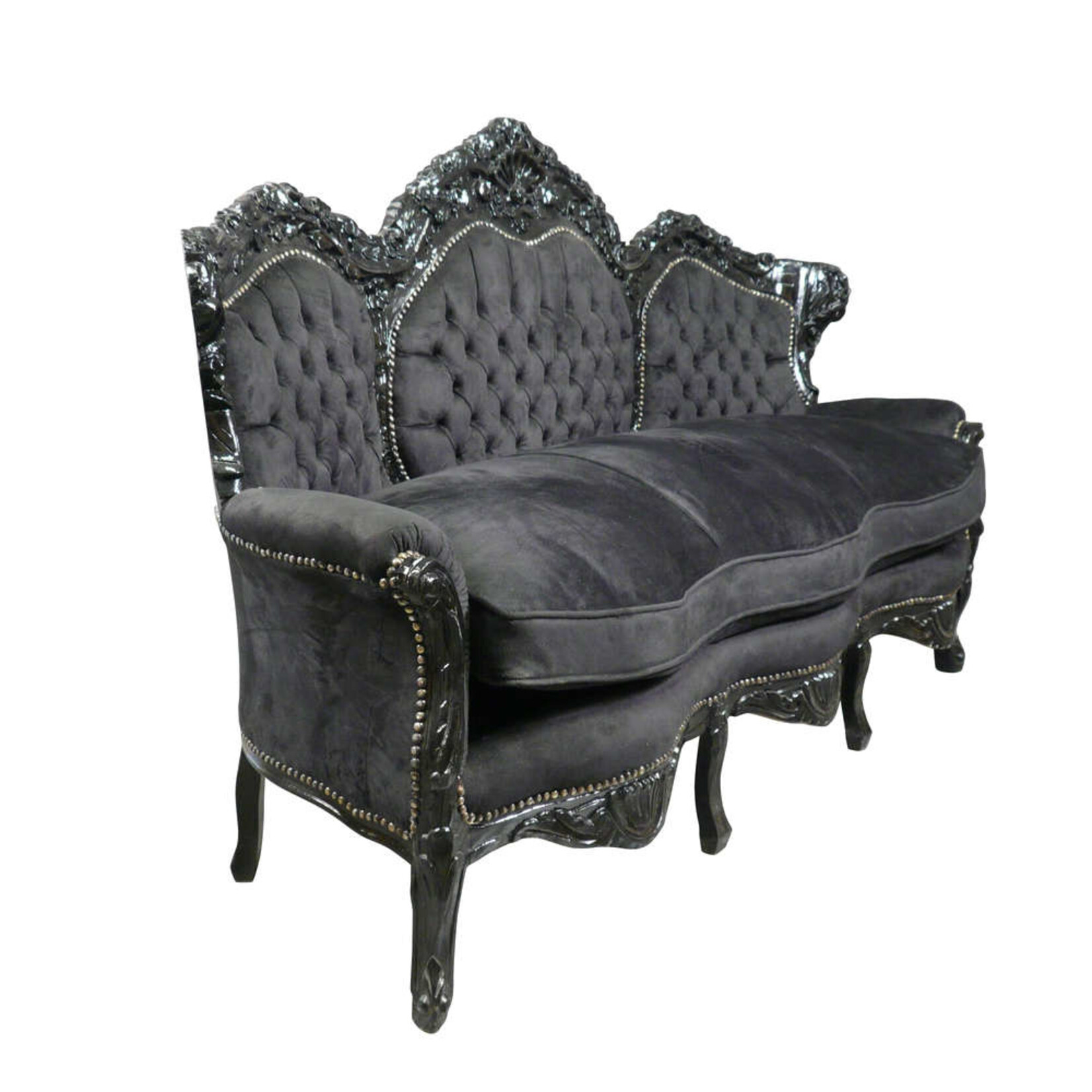 LC BAROQUE BANK BLACK VELVET