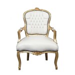 LC Baroque chair lady gold white sky