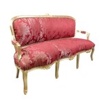 LC Baroque Sofa Milano gold red flower