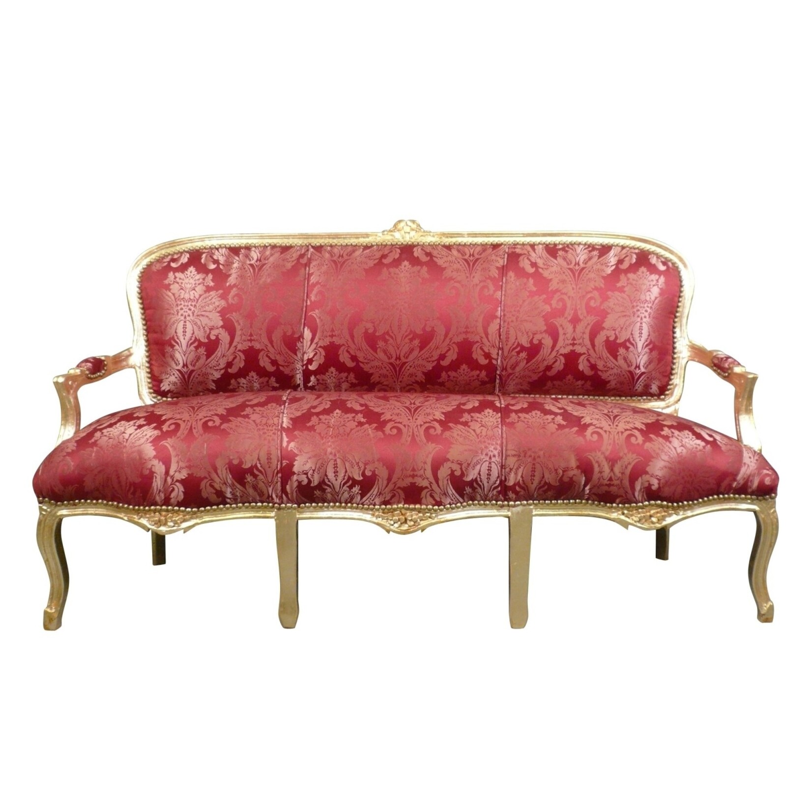 LC Barok Sofa  Milano goud rood flower