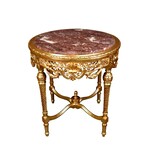 LC Baroque side table gold marble