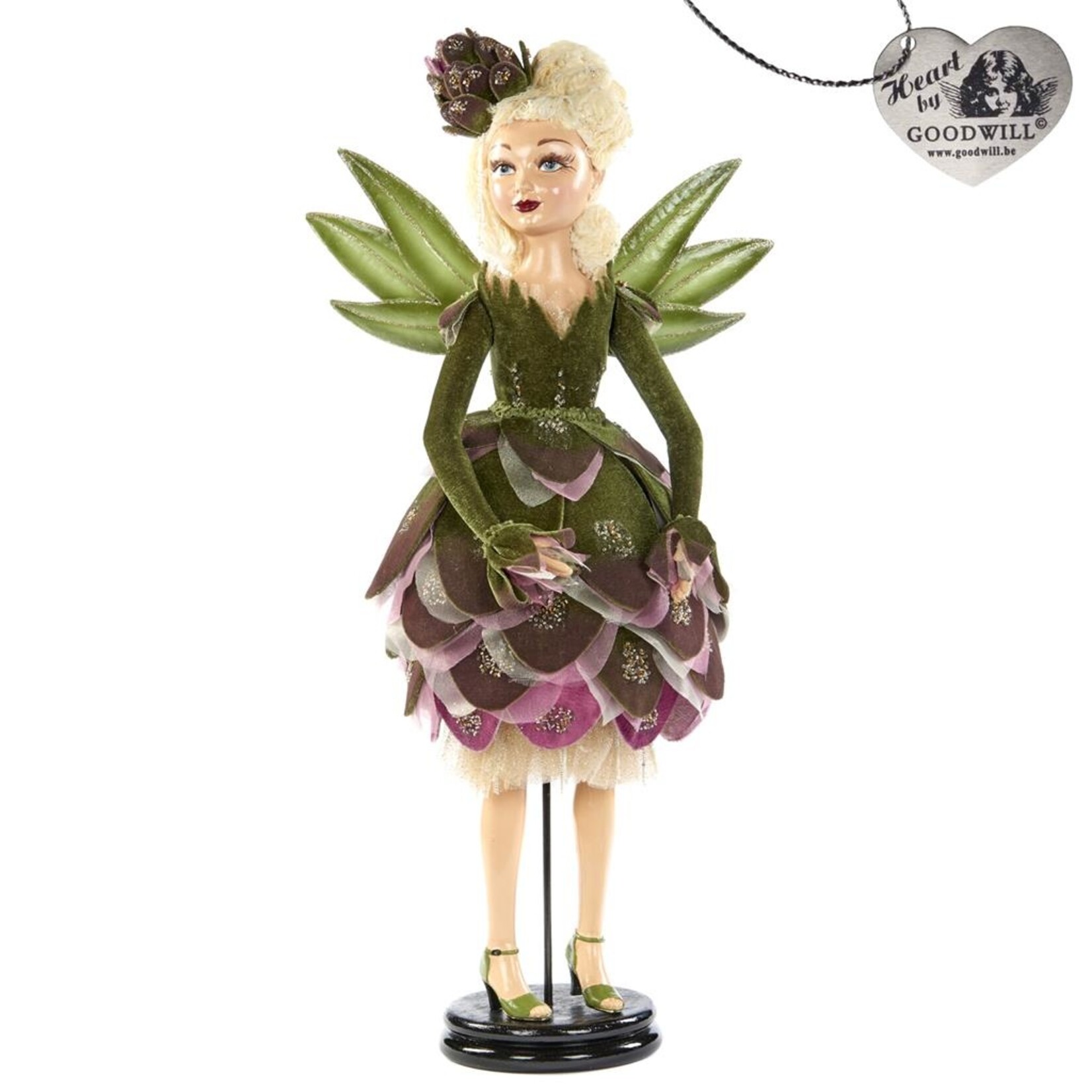 Good Will   ARTICHOKE FAIRY DOLL W/STAND GRN/PRPL 66CM