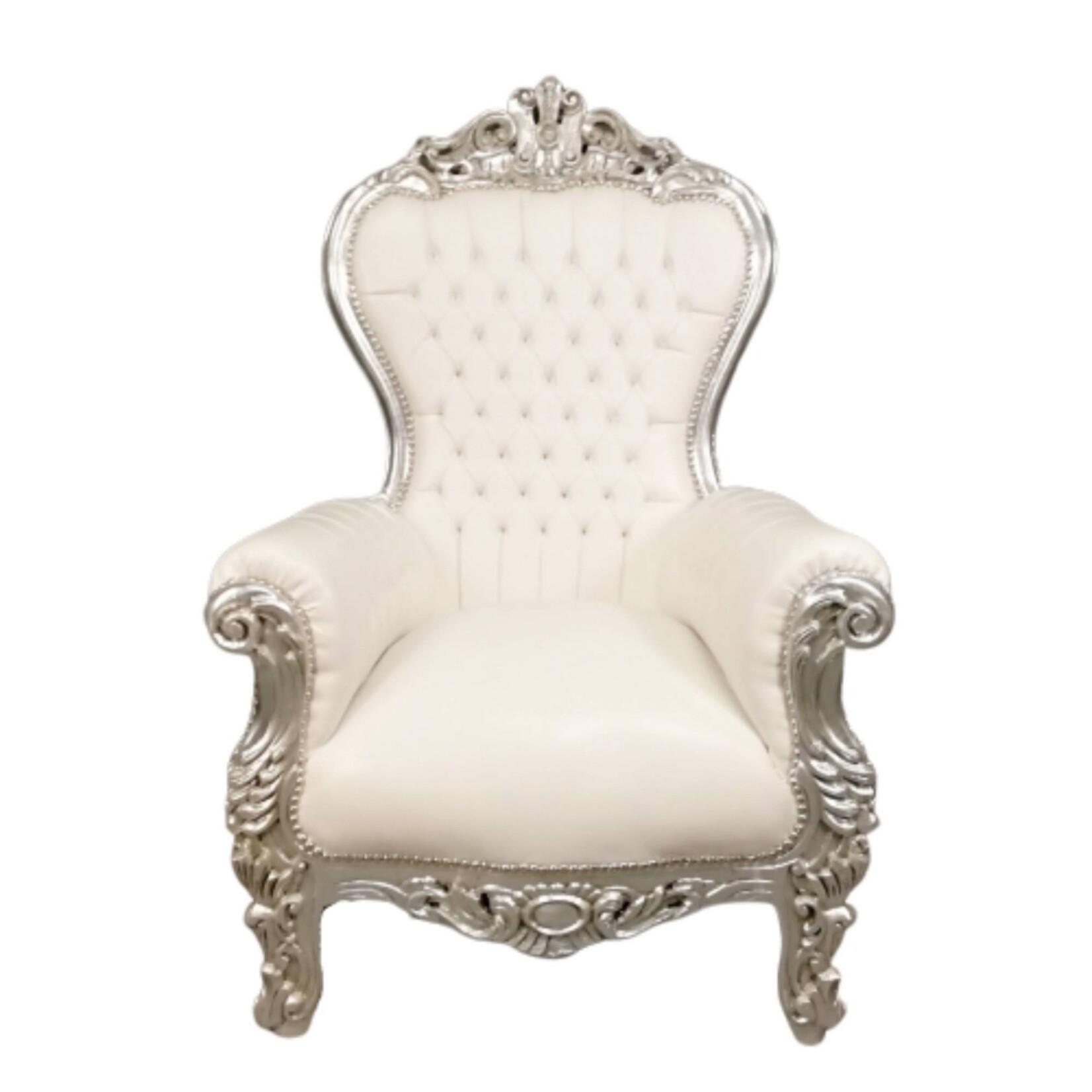 LC Trônes baroques modèle Diva argent blanc