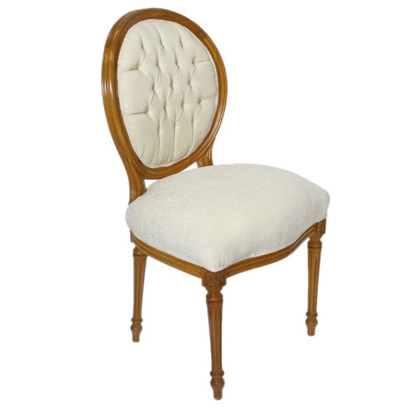Chaise de salle à manger médaillon Sienna-Cream