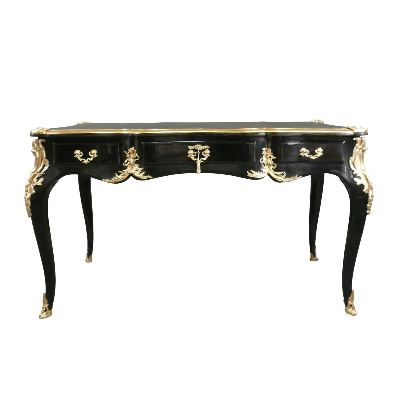 LC BUREAU EMPIRE BRONZE DORÉ NOIR