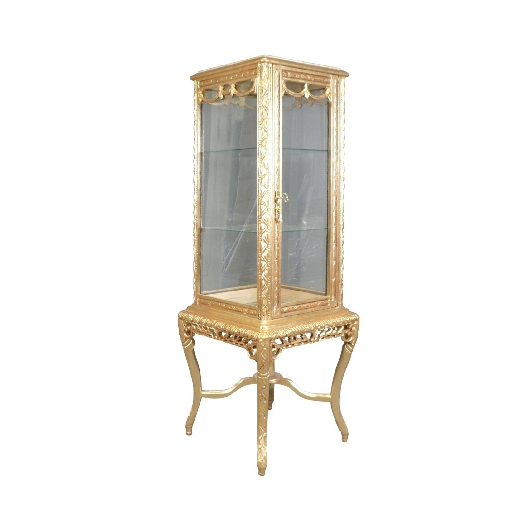 Baroque Showcase Cabinet Madilon Door Cream