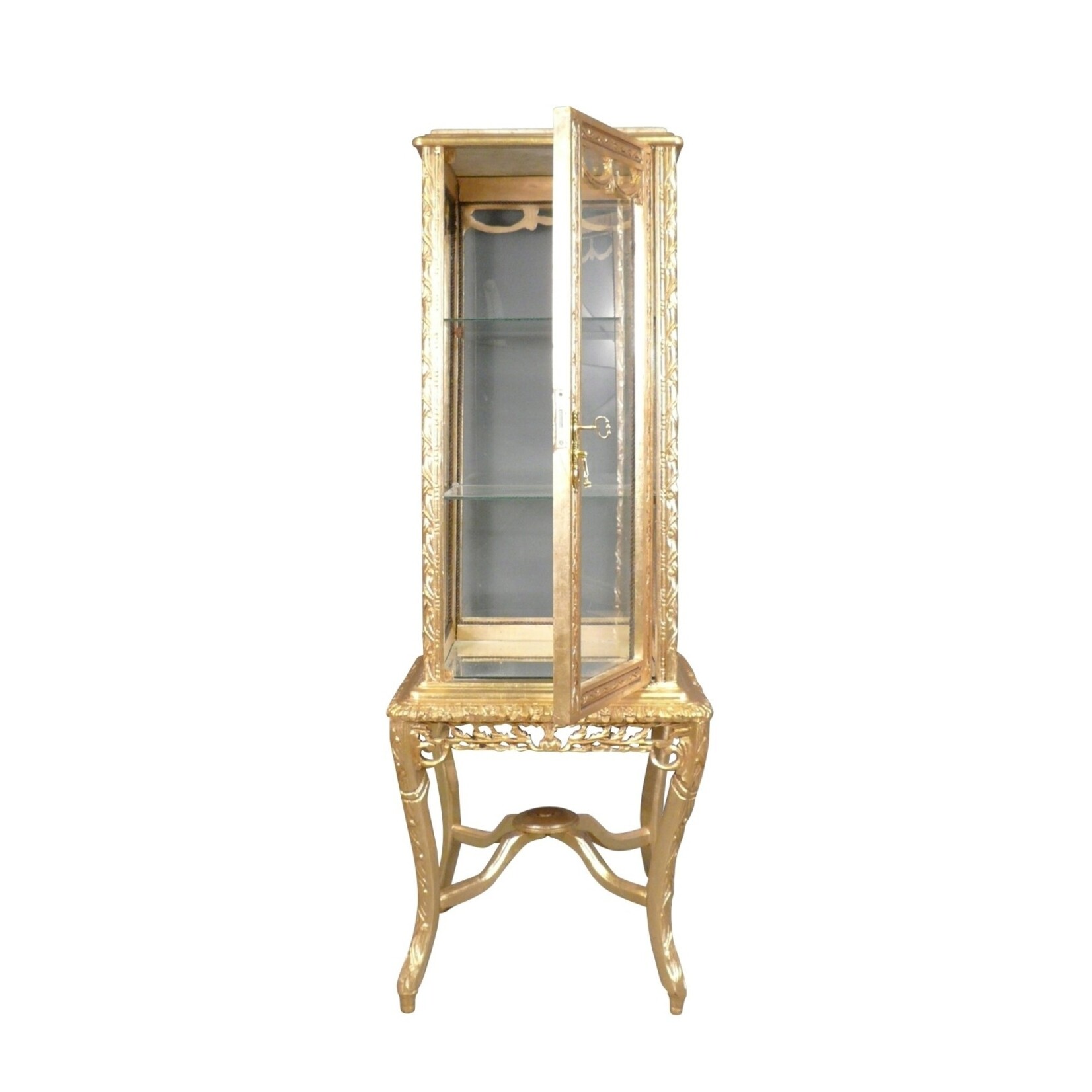 Baroque Showcase Cabinet Madilon Door Cream