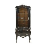 Baroque Showcase Cabinet Madilon 1-Door black