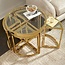 Dutch & Style Cuba round coffee table gold SET2