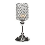 Good Will  MET.JEWEL CANDLE HOLDER ON STAND TT SLV 30CM