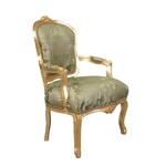 LC Baroque lounge chair Napoli Green flower