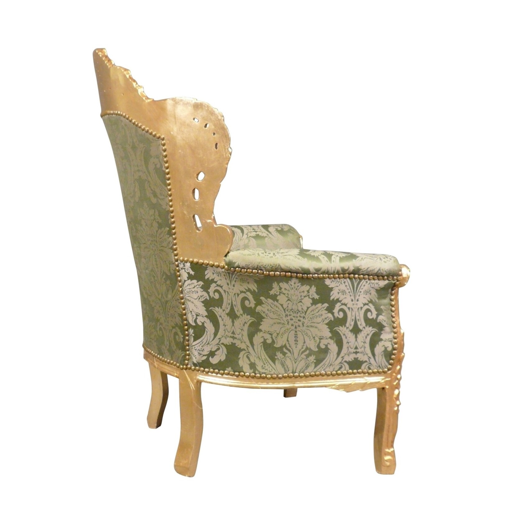 LC  Barok fauteuil groen Napoli