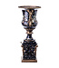 Decotrends  Porcelain bronze vase on pedestal Versaille