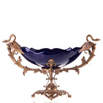 Decotrends  Porcelain bronze bowl with swans