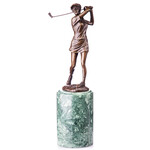 Bronze figure golfer