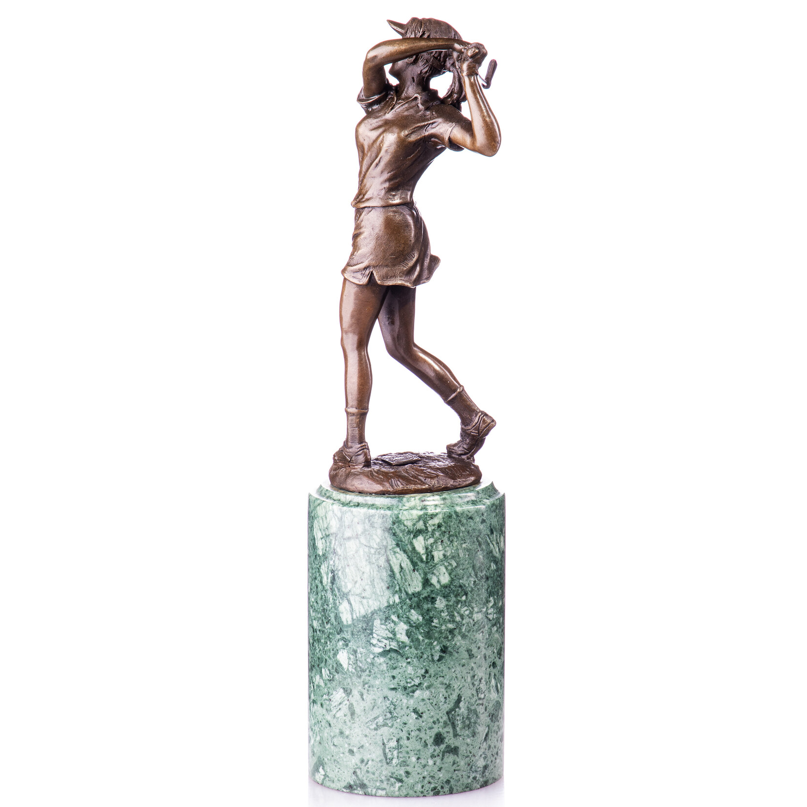 Bronzen figuur golfer