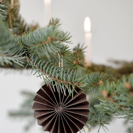 DELIGHT DEPARTMENT 10 BROWN PAPER ORNAMENTS