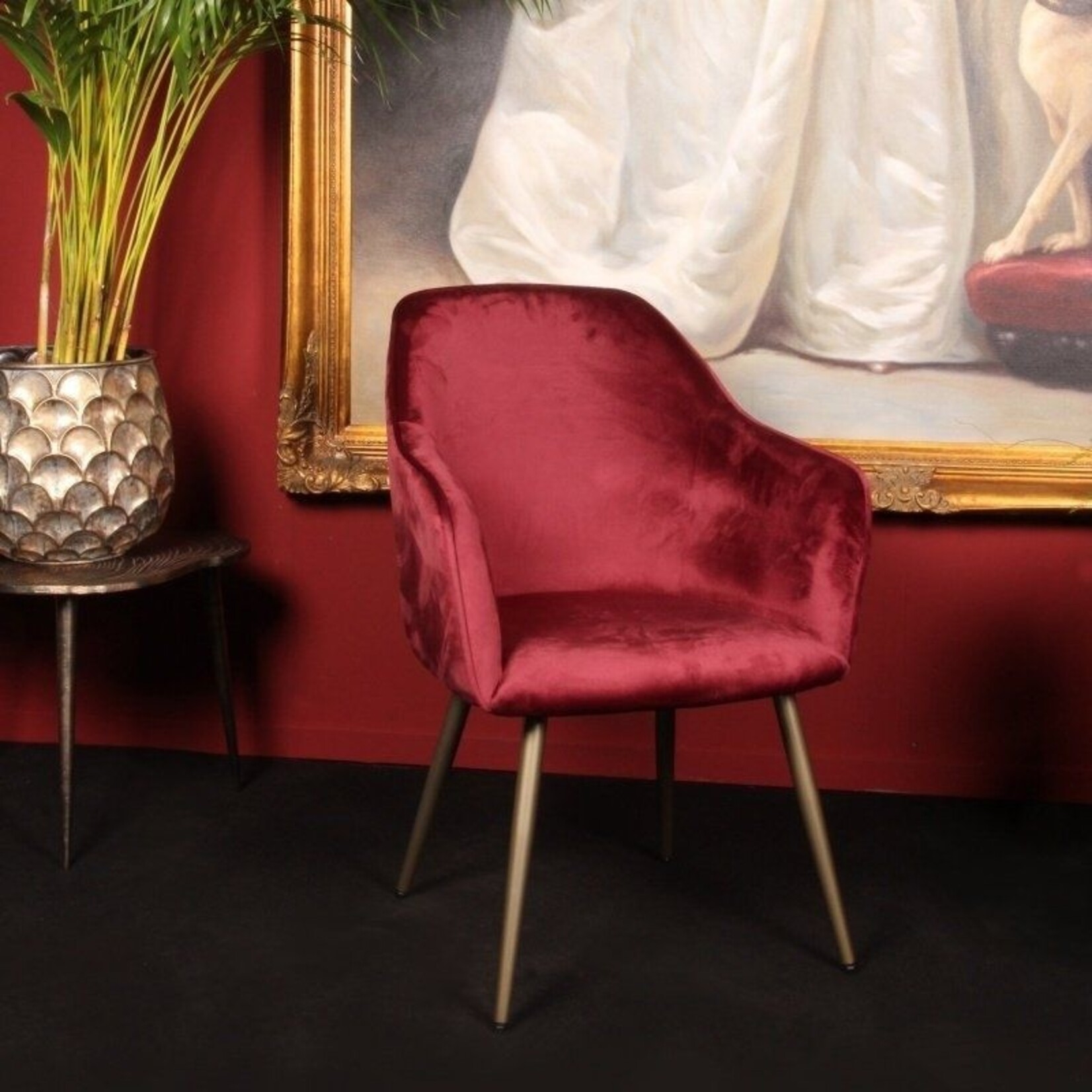 Dutch & Style Chaise de salle à manger or ciel noir