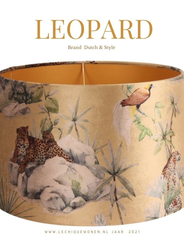 Dutch & Style Lampshade Leopard Gold  N/A