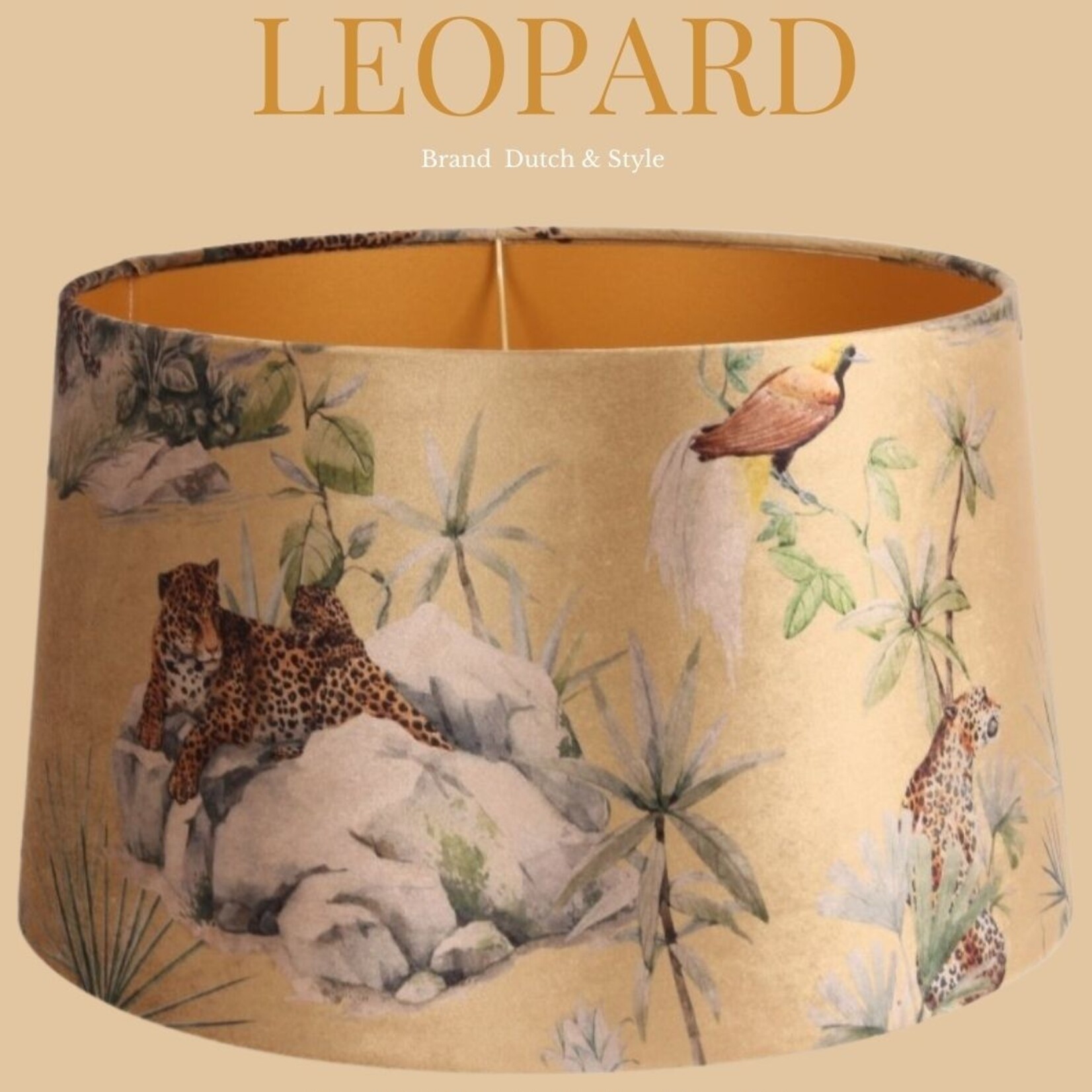 Dutch & Style Lampen kap Leopard   Gold  N/A